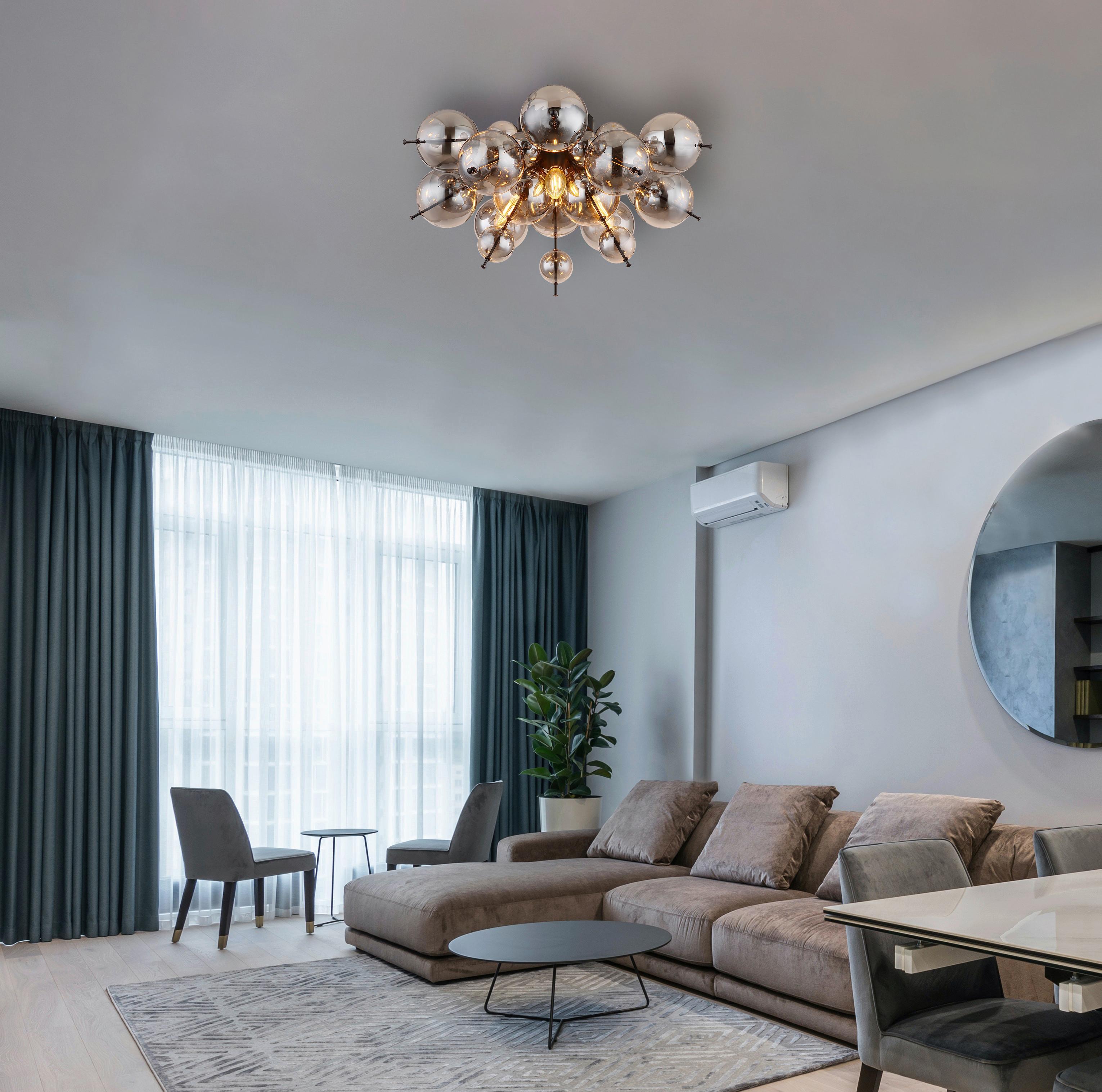 Plafonieră 15633DS - negru, Design, sticlă/metal (55/28cm) - Globo