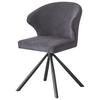 STOL JANA -BASED- - mörkgrå/svart, Lifestyle, metall/textil (55/82/58cm) - Based
