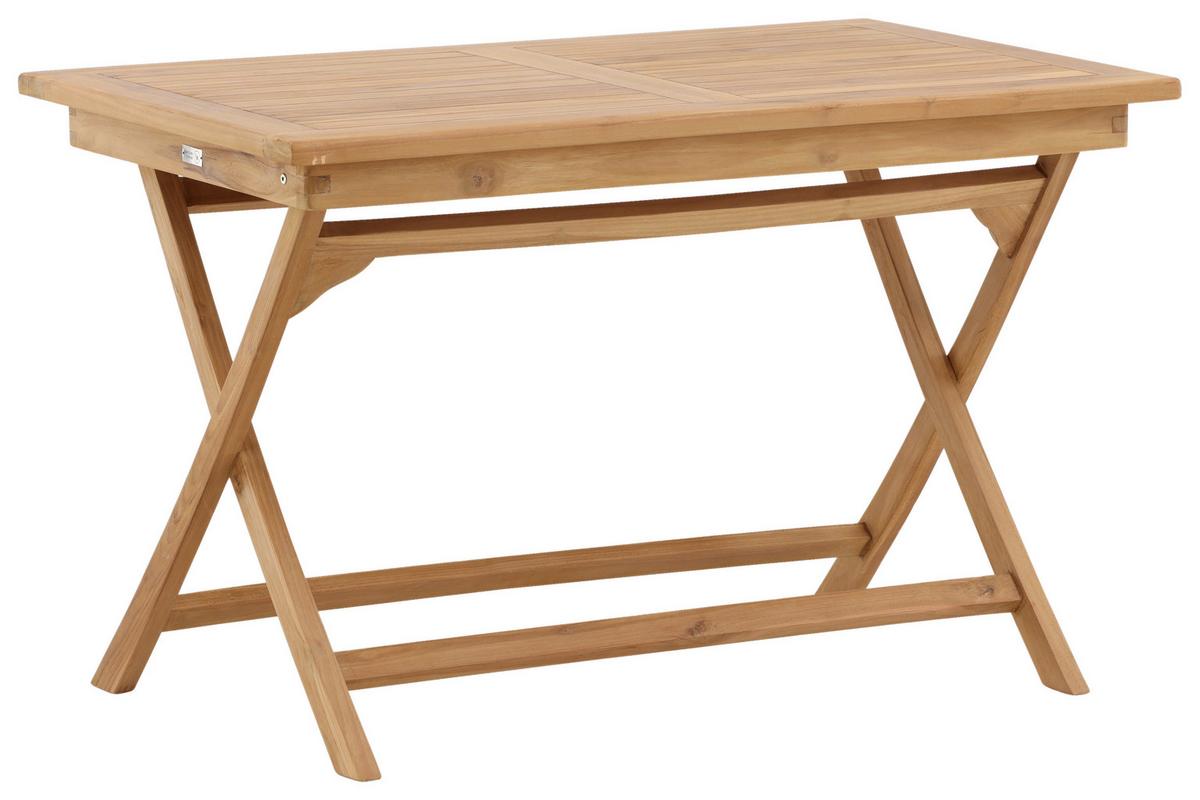 Gartentisch Kenya ca. 120x70x75 cm Teakholz - Teakfarben, KONVENTIONELL, Holz (120/70/75cm) - Gardenson
