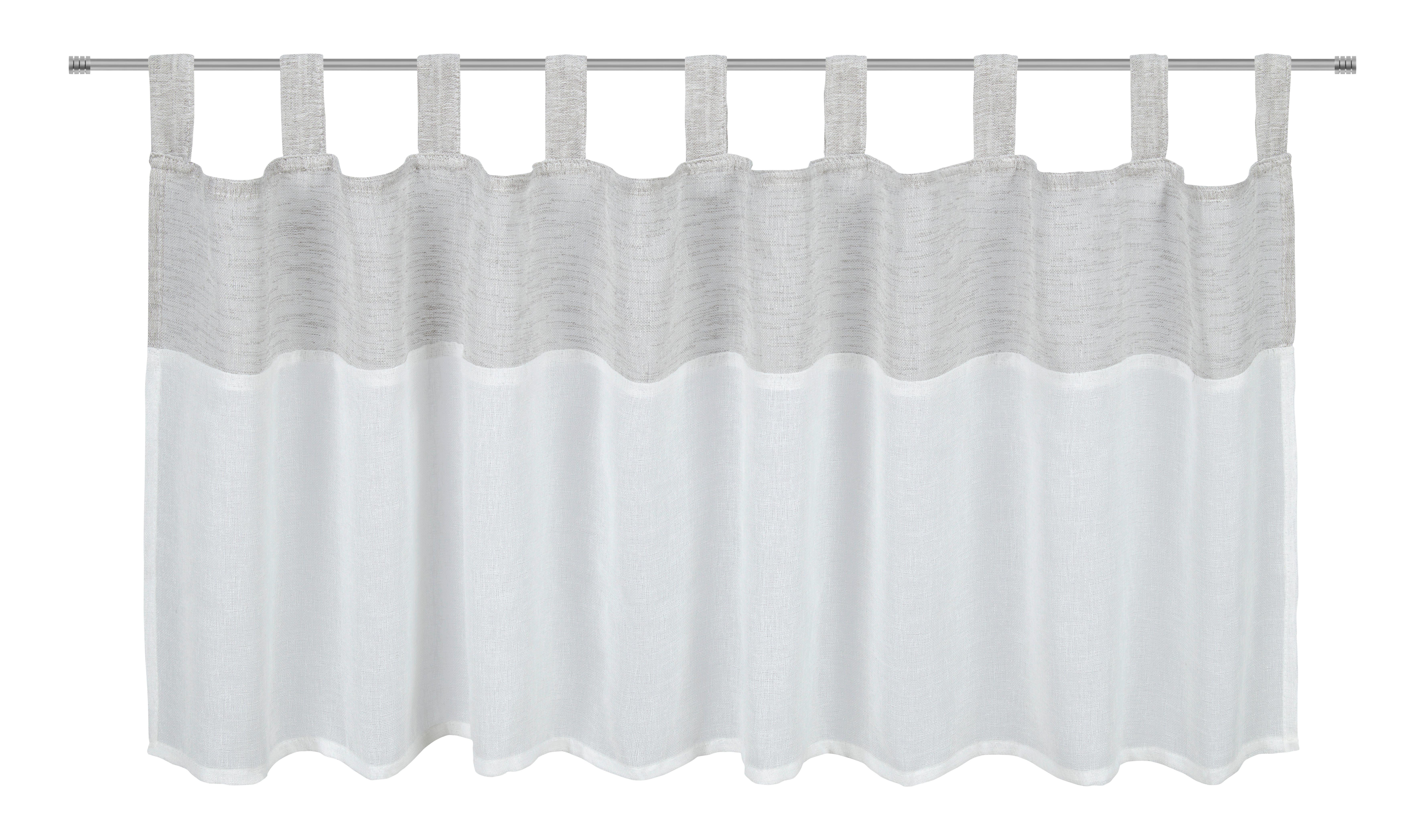 Scheibengardine Mesh in Weiß ca. 145x50cm - Weiß, MODERN, Textil (145/50cm) - Modern Living