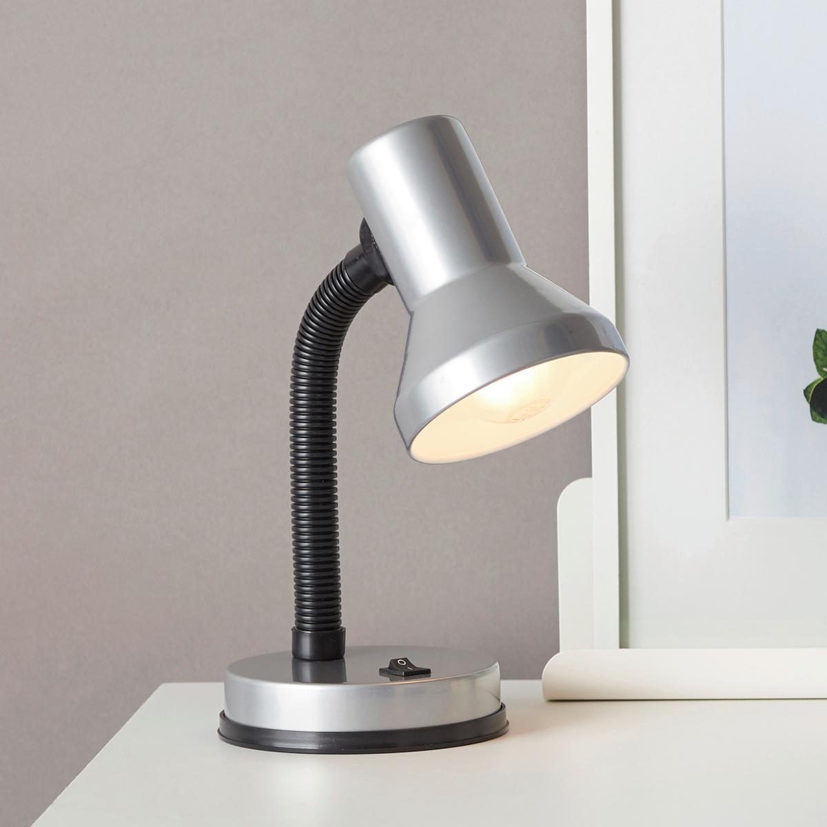 Tischleuchte Junior Titanfarben max. 28 Watt - Titanfarben, Basics, Kunststoff/Metall (13/13/30cm) - Brilliant