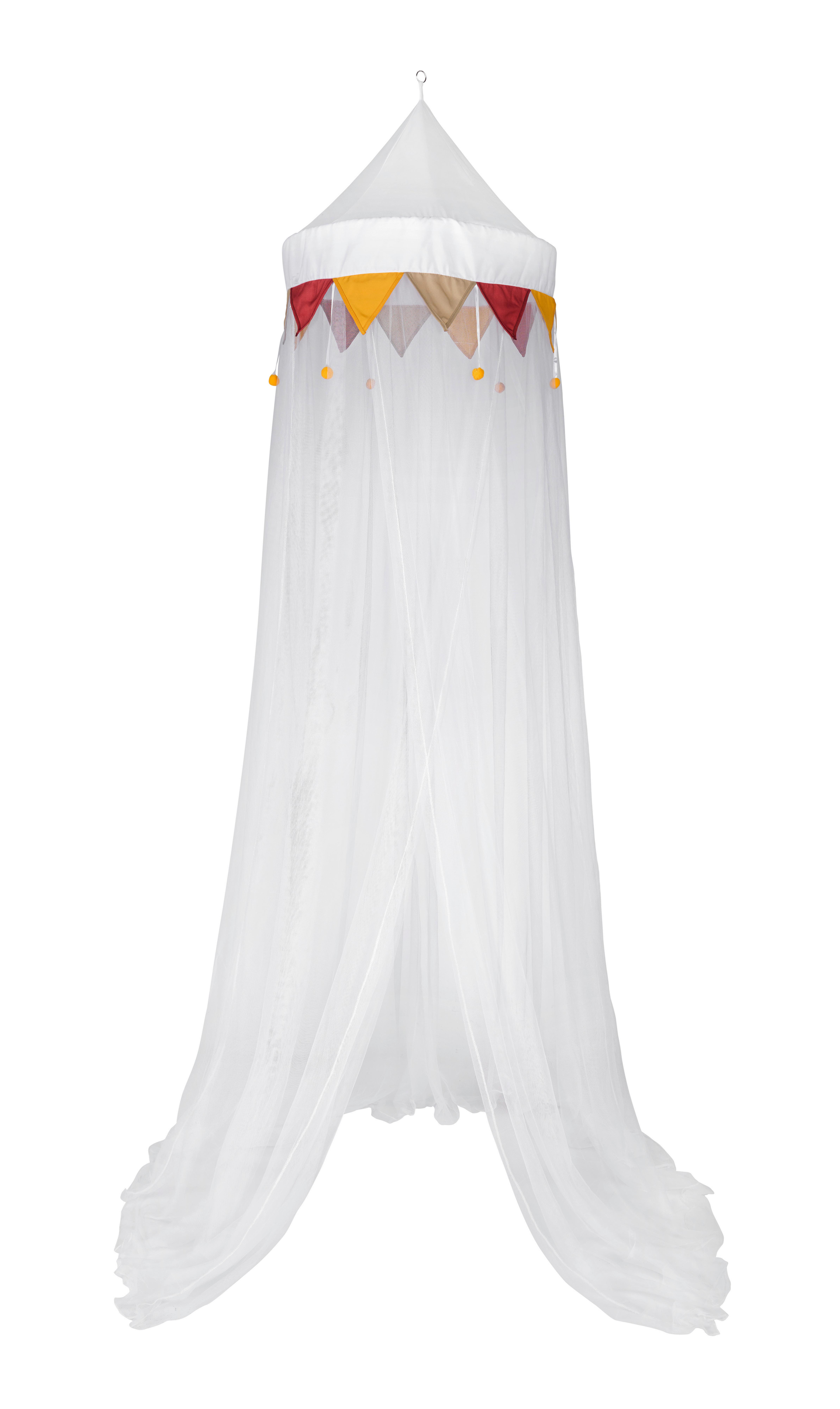 Himmel Jimmy in Weiss/Gelb/Rot - Weiss/Gelb, Romantik / Landhaus, Textil (650/230cm) - Modern Living