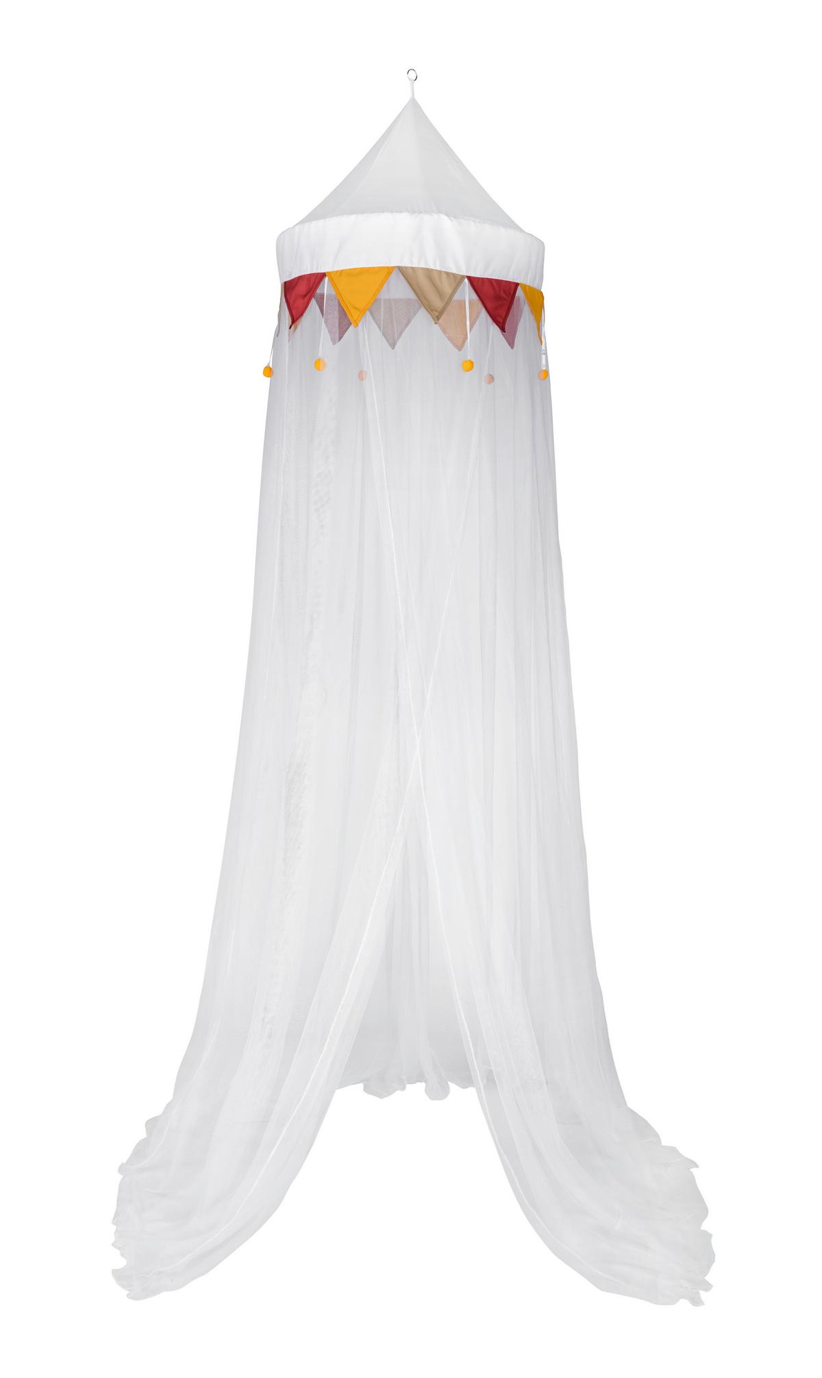 Himmel Jimmy in Weiss/Gelb/Rot - Weiss/Gelb, Romantik / Landhaus, Textil (650/230cm) - Modern Living