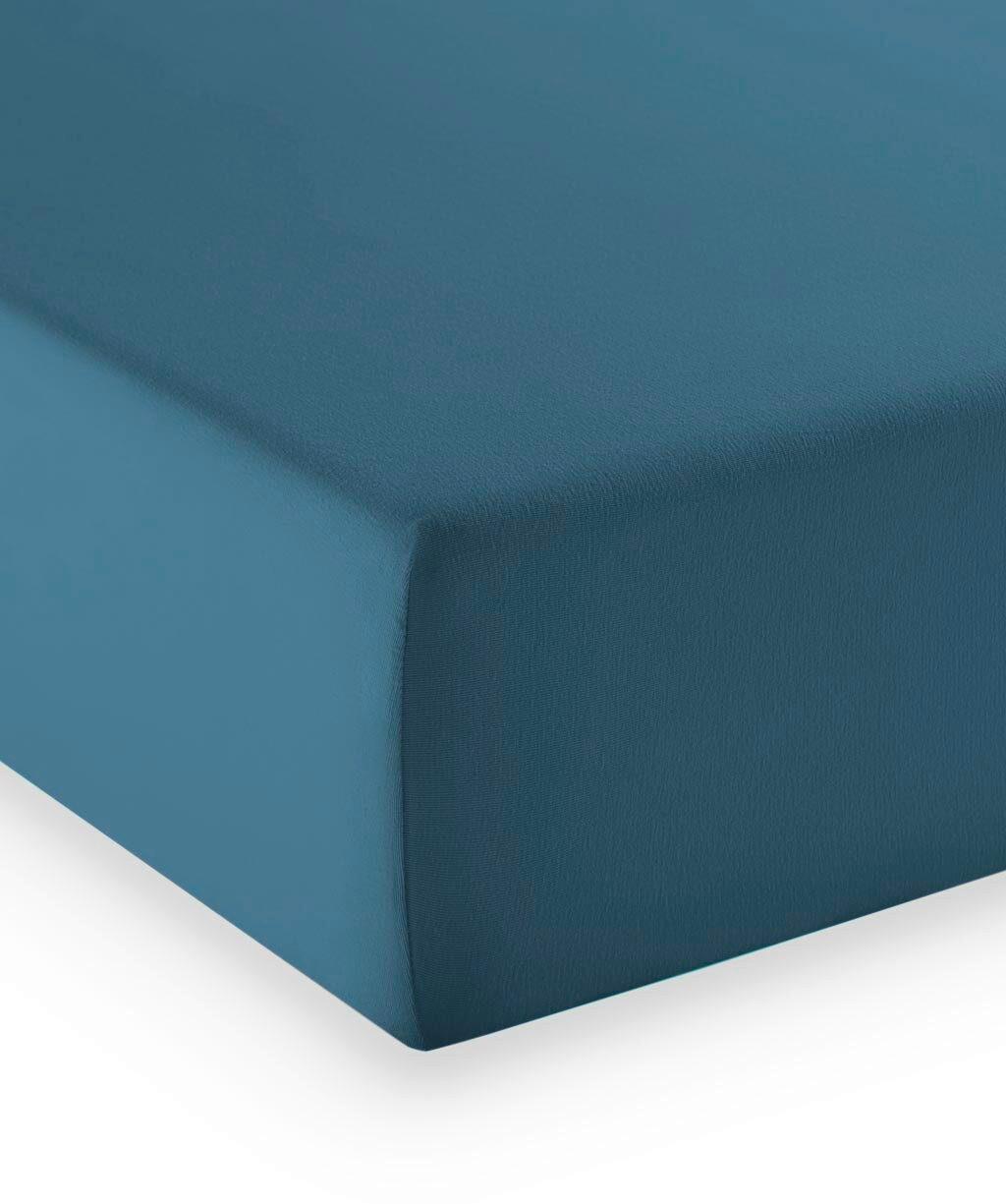 Boxspring-fixleintuch Q 4000 175 - Petrol, Basics, Textil (140-160/200-210cm) - Fleuresse
