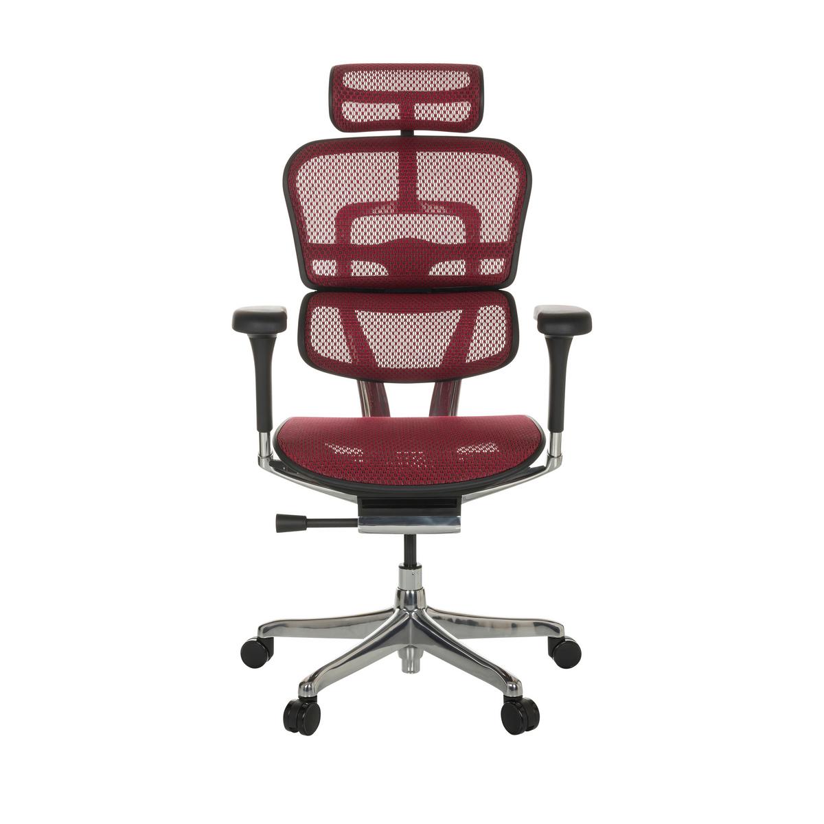 Pisarniški Stol Ergohuman I, Rdeča - rdeča/srebrne barve, Basics, kovina/umetna masa (69/119-144/65cm) - MID.YOU