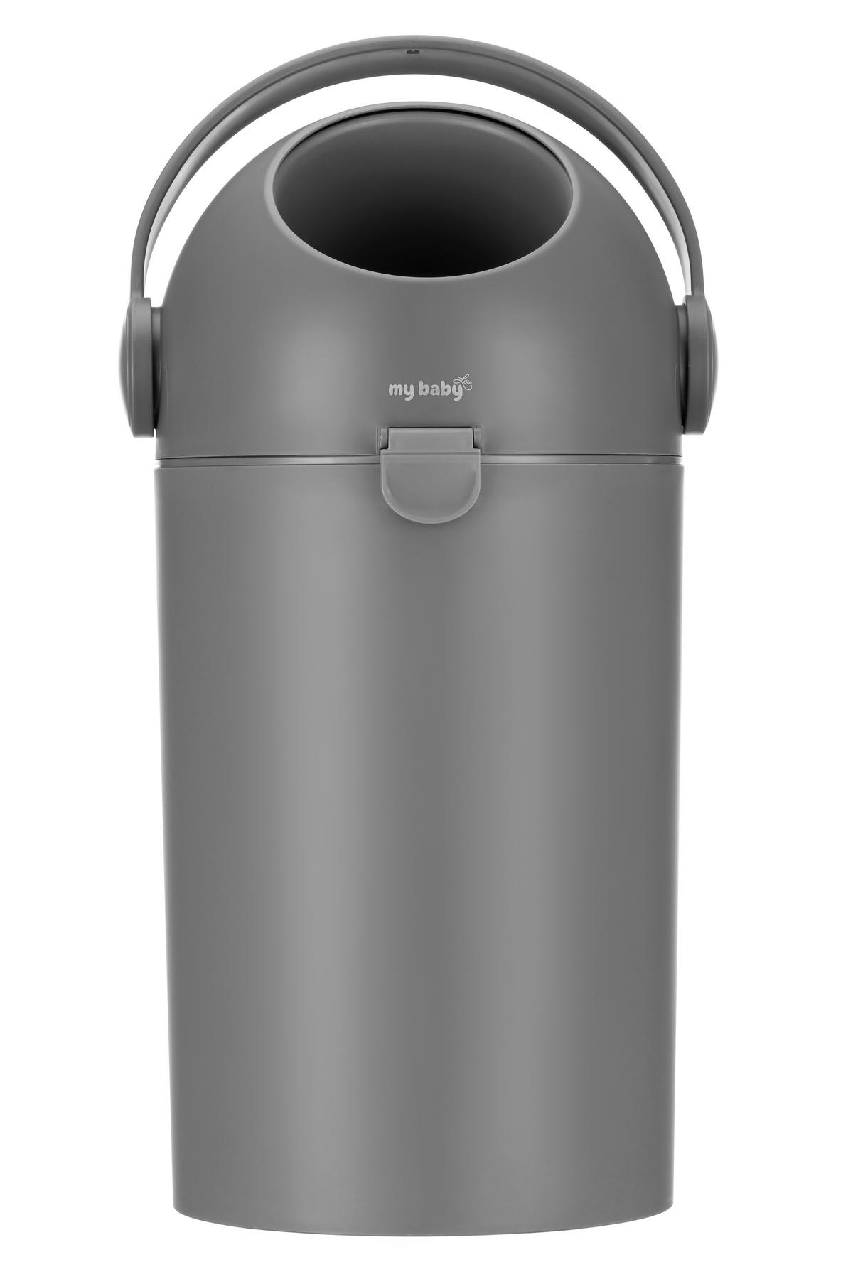 KOSZ NA PIELUCHY SCONCS - ciemnoszary, Basics, tworzywo sztuczne (26/55cm) - My Baby Lou