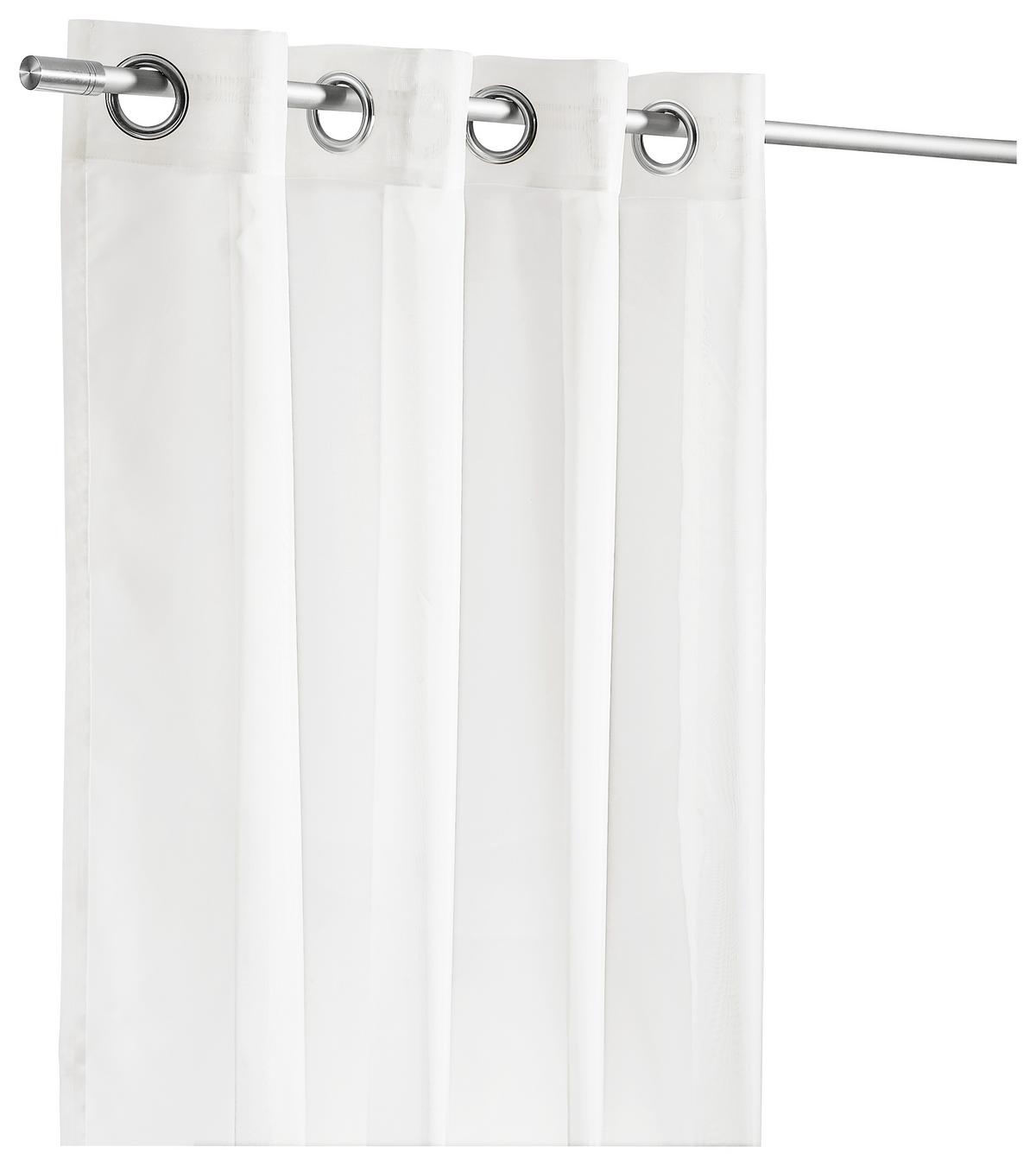 ZASŁONA NA PRZELOTKACH UNI VOILE - kolor naturalny, Basics, tkanina (140/245cm) - Boxxx