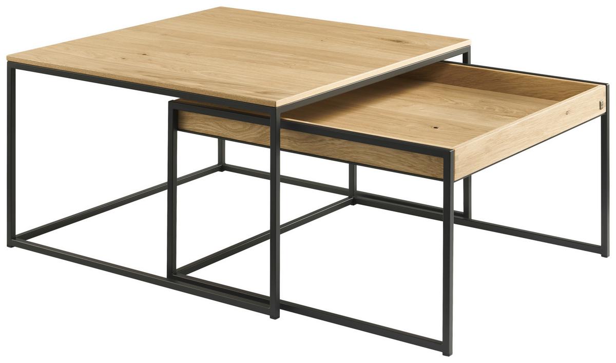 STOLIK KAWOWY JUSTB! CT100 -MR- - kolor dębowy/antracytowy, Design, metal/drewno (68/68/38cm) - Musterring
