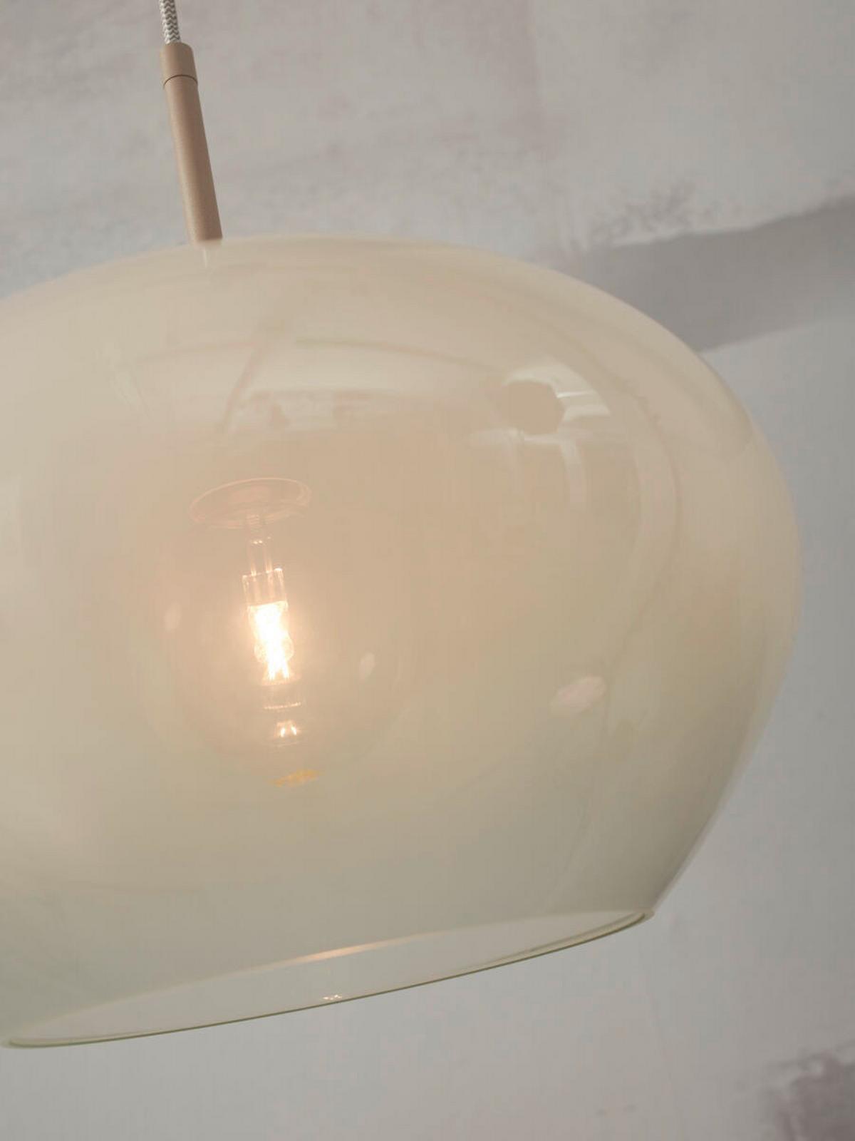 LAMPA WISZĄCA BOLOGNA - biały, Trend, szkło (35/23cm) - It's about Romi