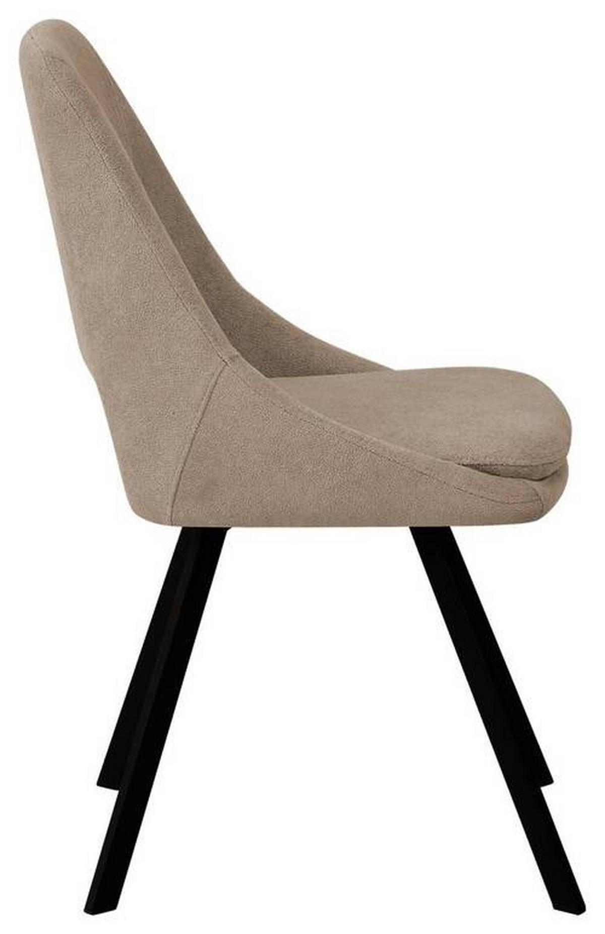 KRZESŁO WALLY - czarny/taupe, Design, metal/tkanina (48/85/56cm) - Boxxx