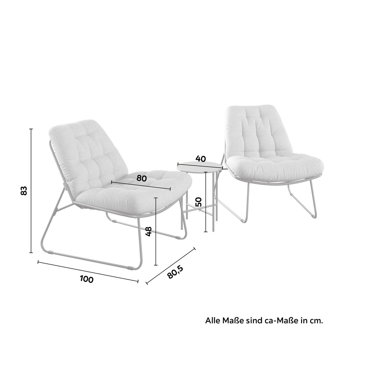 Balkonset Army Grün, 3-teilig - Grün, MODERN, Textil/Metall (100/80,5/83cm) - Mömax