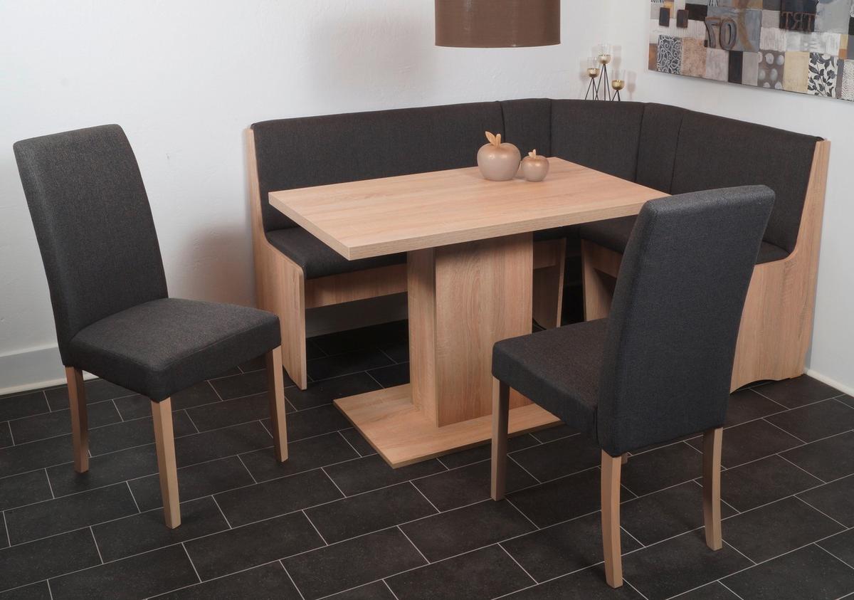 Eckbank Duisburg Anthrazit/Sonoma Eiche - Anthrazit/Sonoma Eiche, KONVENTIONELL, Holzwerkstoff/Textil (125/89/165cm) - MID.YOU