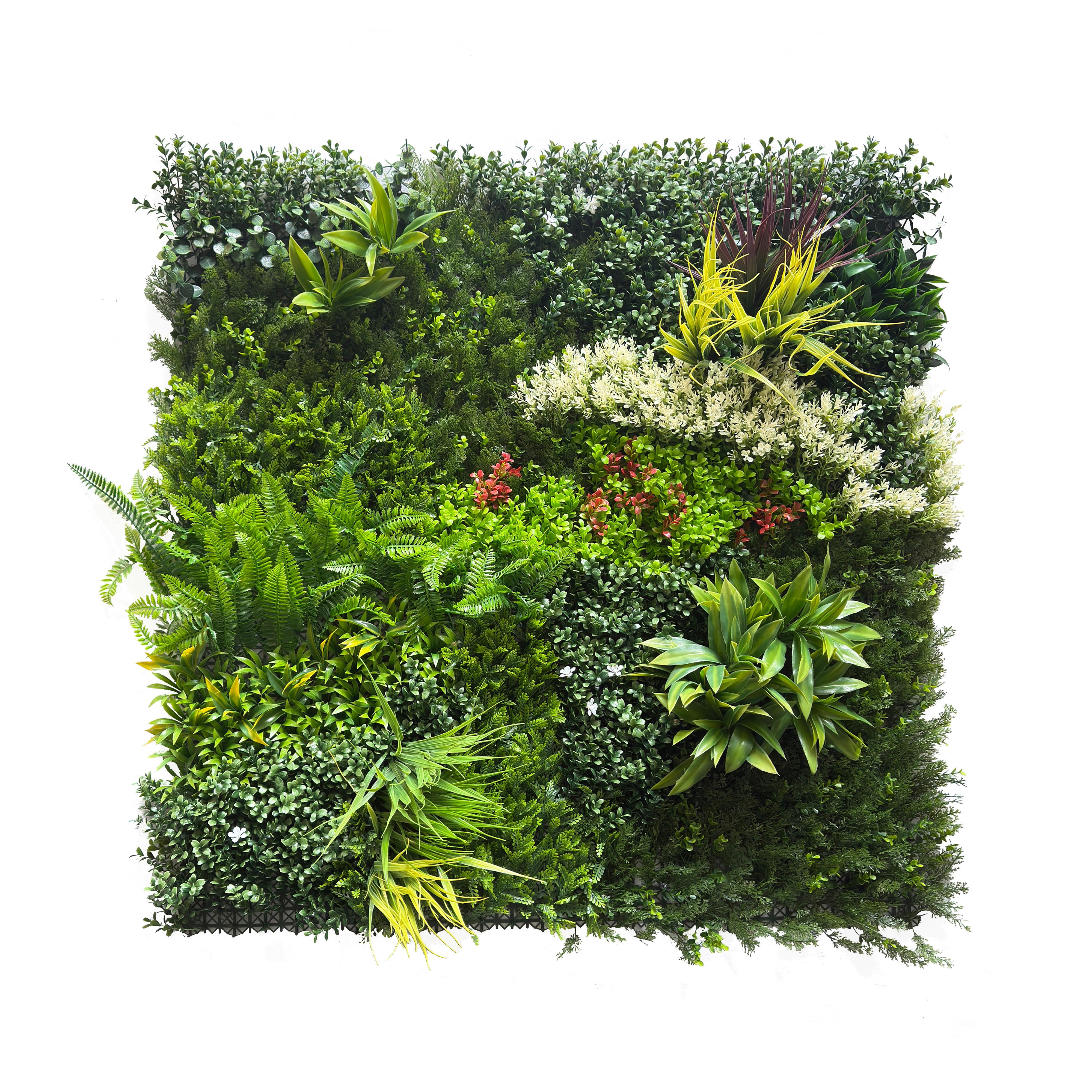 Kunstpflanze Farnmatte Grün ca. 100x100cm - Dunkelgrün/Grün, Kunststoff (100/100cm) - Mömax