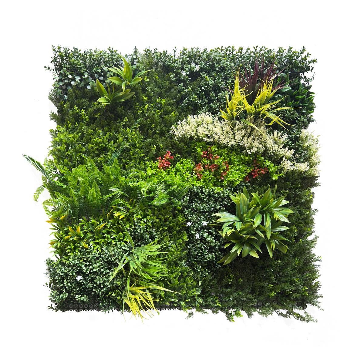 Kunstpflanze Farnmatte Grün ca. 100x100cm - Dunkelgrün/Grün, Kunststoff (100/100cm) - Mömax