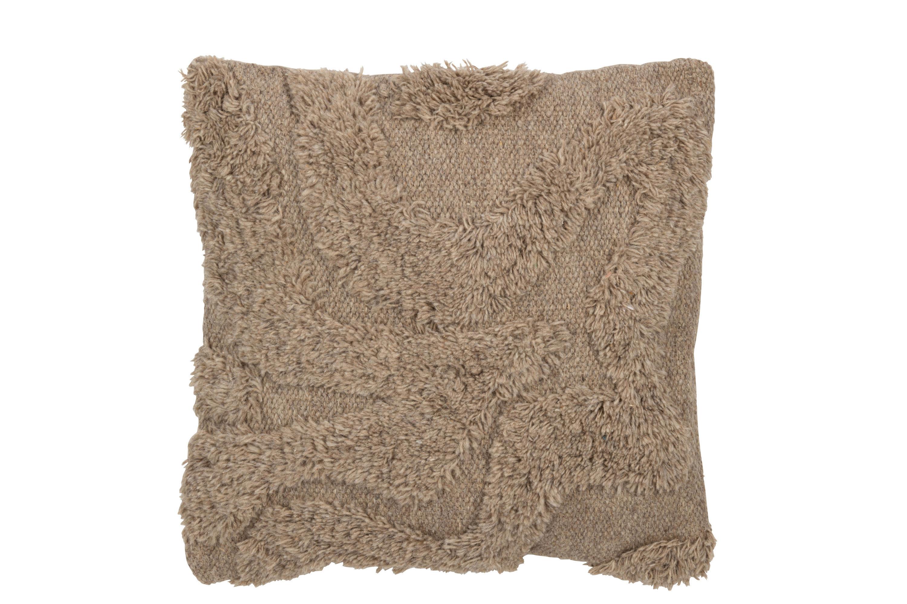 PODUSZKA DEKORACYJNA 41730 - beżowy, Basics, tkanina (45/45/12cm)