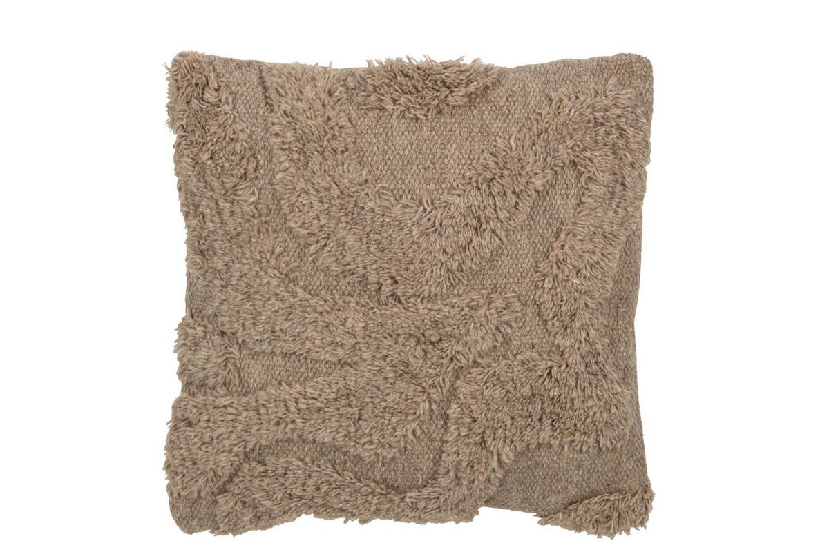 PODUSZKA DEKORACYJNA 41730 - beżowy, Basics, tkanina (45/45/12cm)