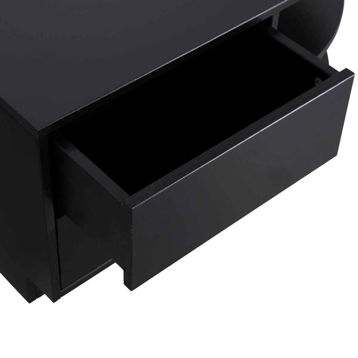 Lowboard Finca Schwarz - Schwarz, Design, Holz (78/40/40cm) - Livetastic
