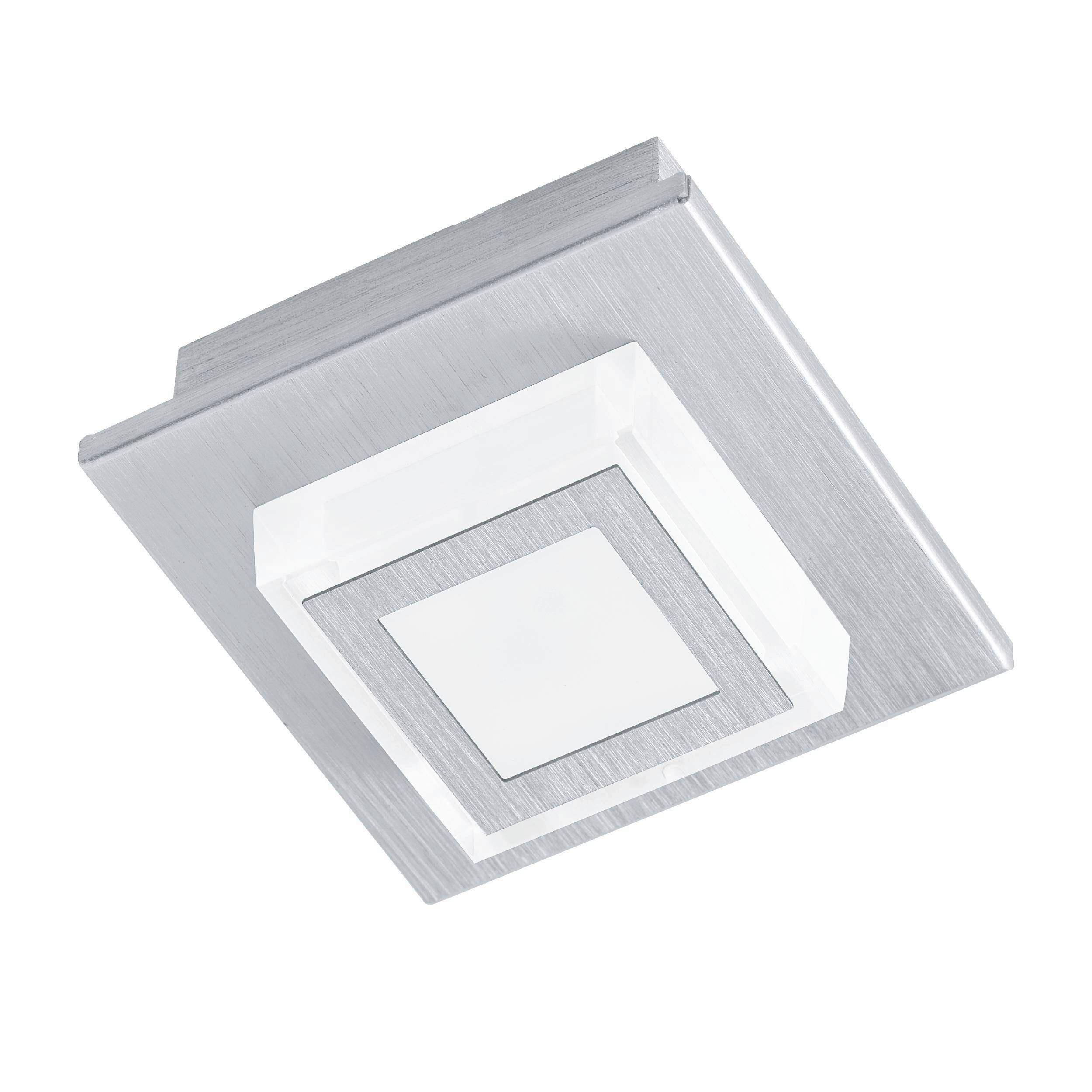 Deckenleuchte 94505 Masiano Alufarben - Alufarben, Basics, Kunststoff/Metall (11/11/5,5cm) - Eglo