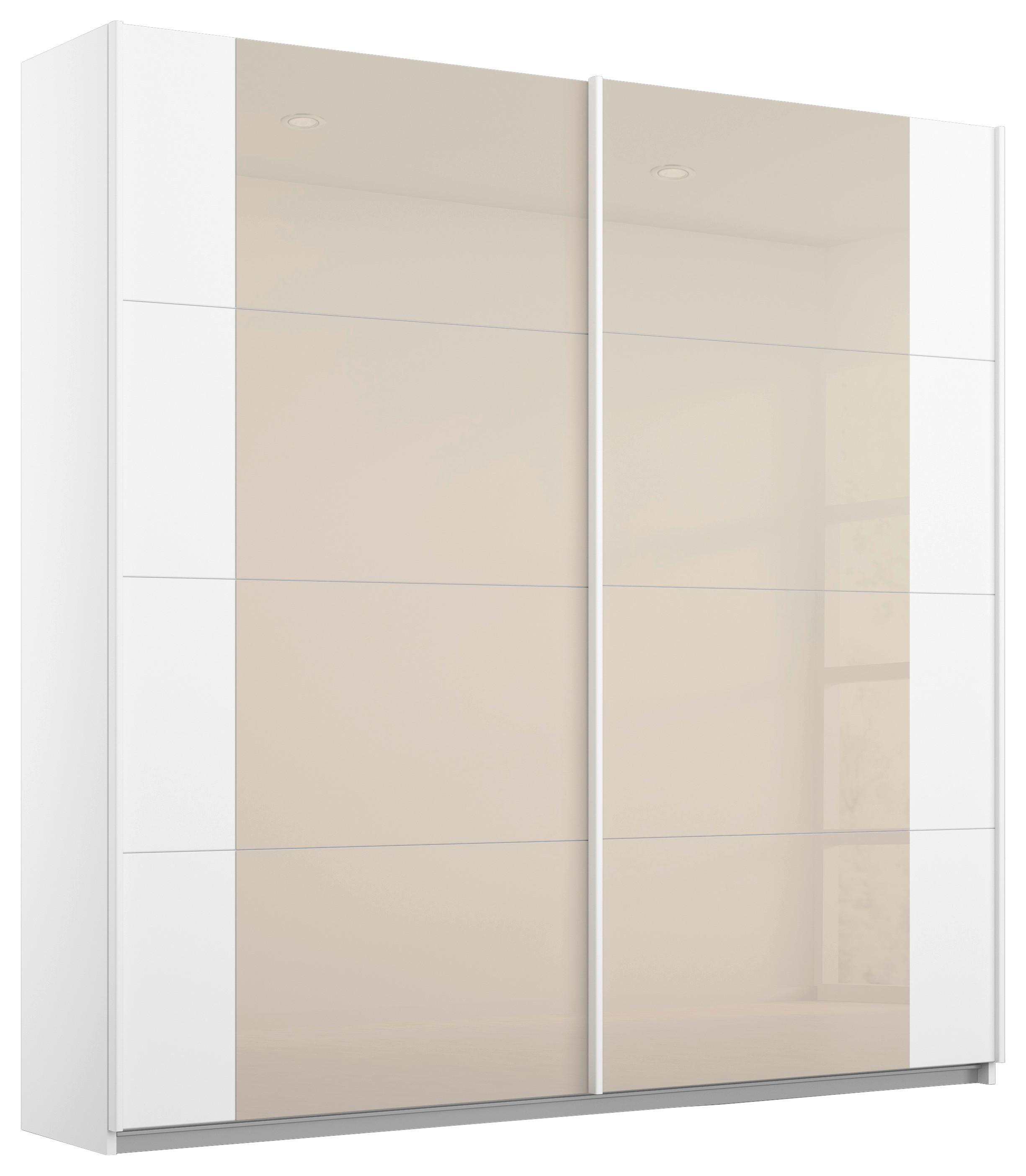 Ormar S Kliznim Vratima Artemis - bijela/boje šampanjca, Moderno, staklo/drvni materijal (181/210/62cm) - Modern Living