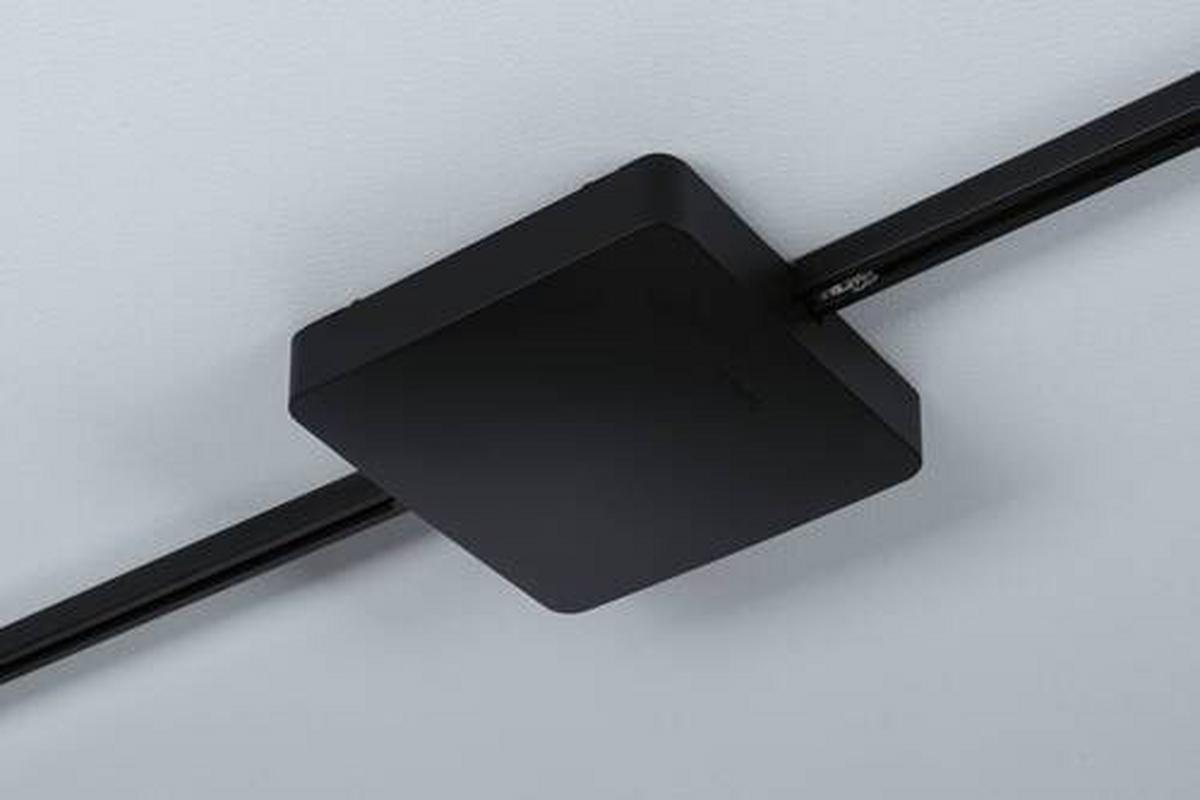 Schienensystem-Einspeiser ZB Mitteleinspeisung in Schwarz - Schwarz, Basics, Kunststoff (22,7/4,8cm) - Paulmann