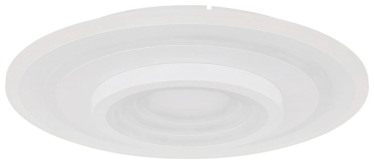 Stropna Led-svetilka Bafur, S Sijalko - bela, Design, kovina/umetna masa (49,5/7cm) - Globo