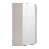 Eckkleiderschrank New York Grau/Sahara - Schwarz/Grau, KONVENTIONELL, Glas/Holzwerkstoff (120/236/120cm) - Premium Living