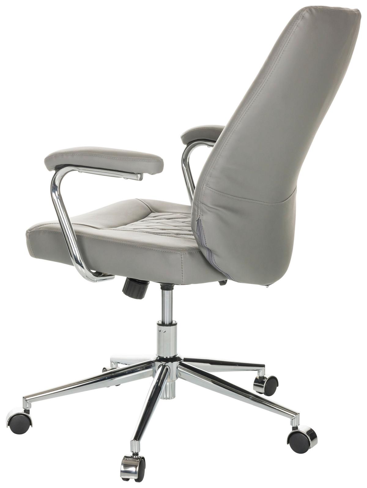 Pisarniški Stol Theo I, Siva - siva, Basics, kovina/umetna masa (68/96-103/68cm) - MID.YOU