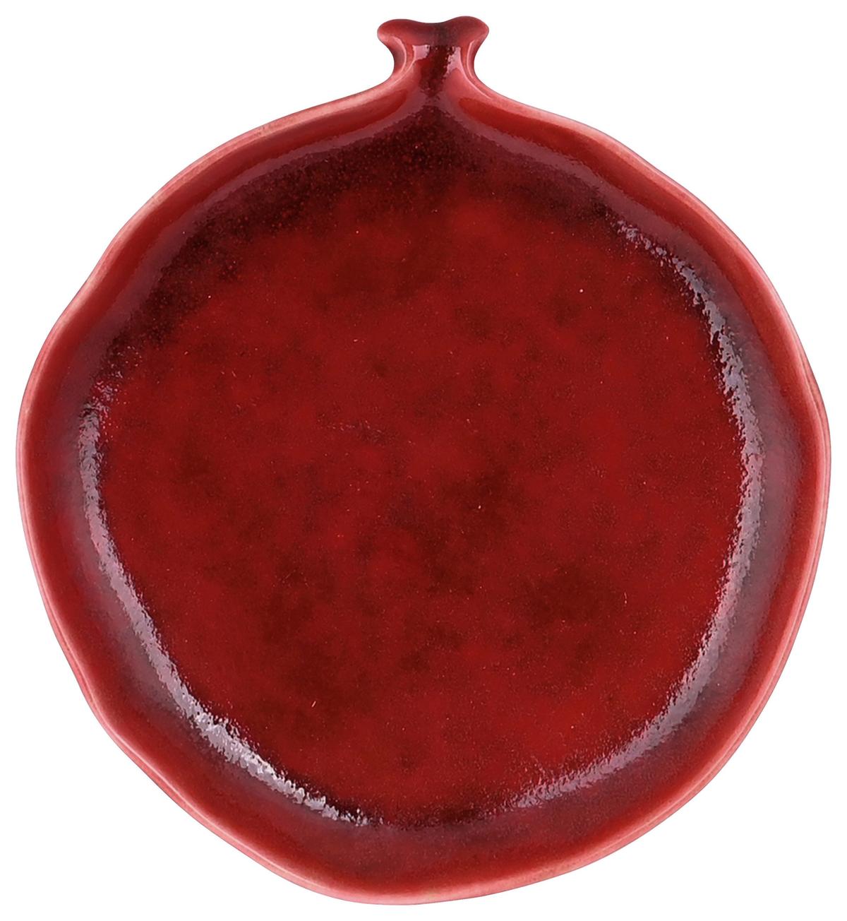 Dekoteller Jolie Rot - Rot, KONVENTIONELL, Keramik (16,3/2,5/15cm) - Mömax