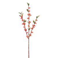 Kunstpflanze Cranberryzweig I Braun/Grün/Orange - Orange/Braun, Basics, Kunststoff (60cm) - Mömax