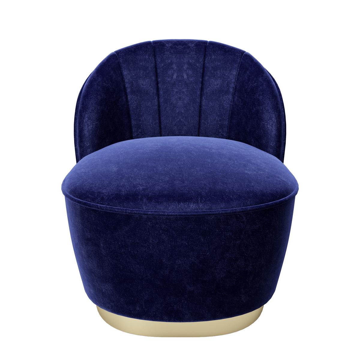 PLAYBOY Polstersessel Stella Samtbezug Blau - Blau, KONVENTIONELL, Textil (67/70/71cm) - Playboy
