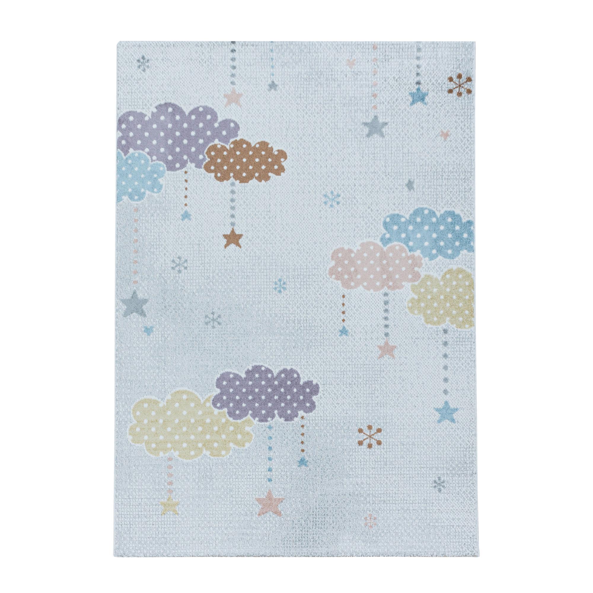 Kinderteppich Lucky Weiß ca. 160x230cm - Weiß, Trend, Textil (160/230cm)