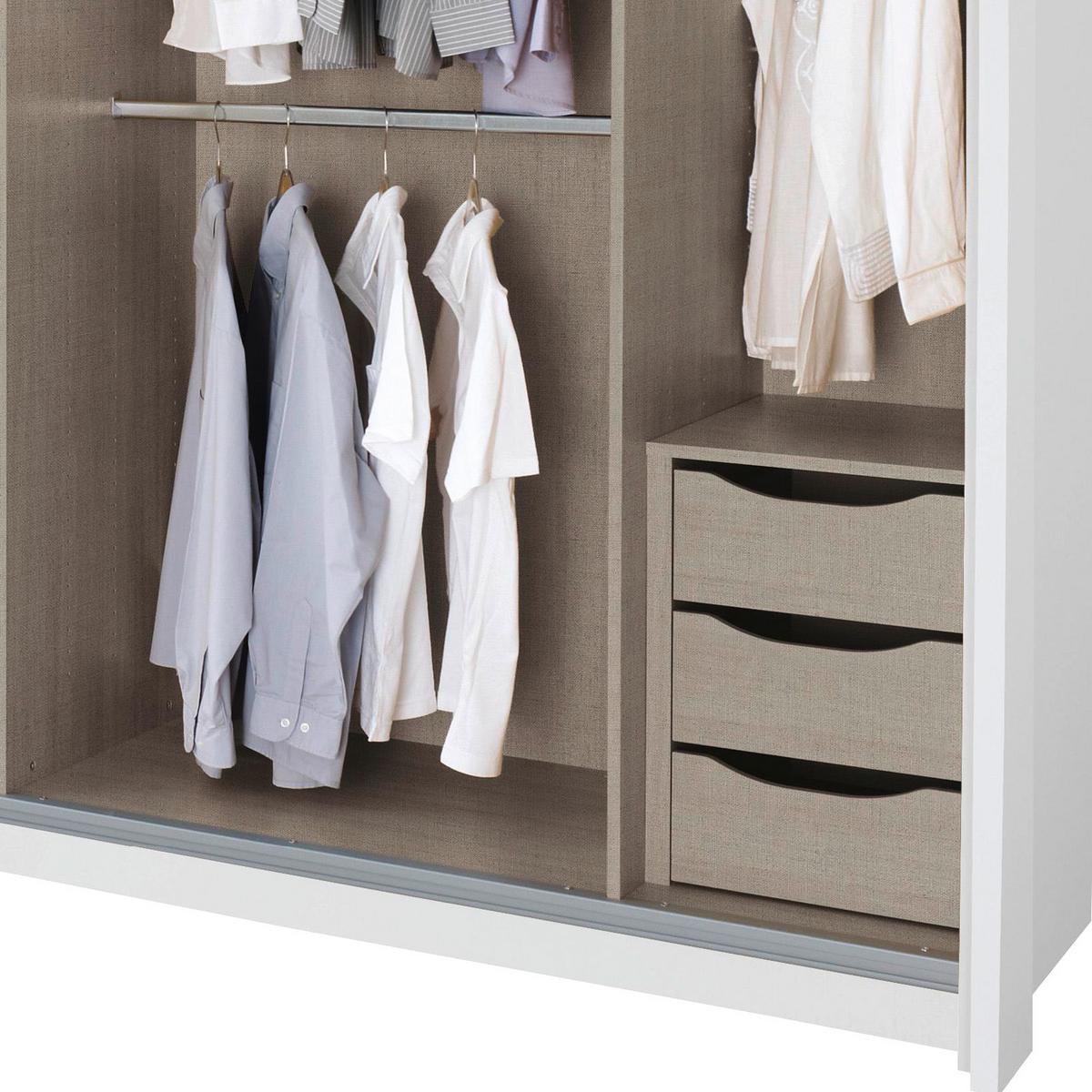 BARA PENTRU HAINE UNIVERSAL - culoare aluminiu, metal (87/3/1cm) - Modern Living