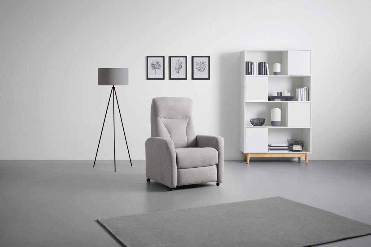 Relaxsessel Times in Grau - Grau, MODERN, Kunststoff/Textil (76/110/80cm) - Mömax