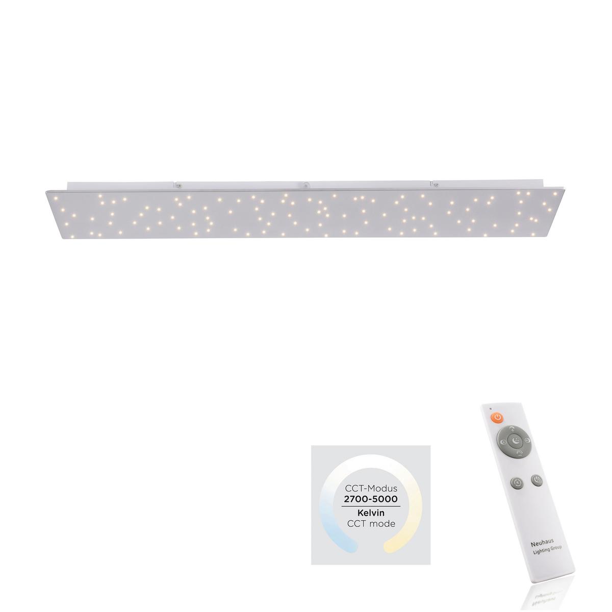 Deckenleuchte Sparkle max. 19 Watt - Silberfarben, Design, Metall (100/25/4cm)