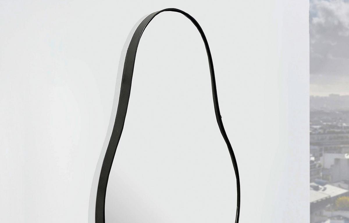 WANDSPIEGEL WL7.109 - Schwarz, Design, Glas/Metall (40/80/2,5cm) - MID.YOU