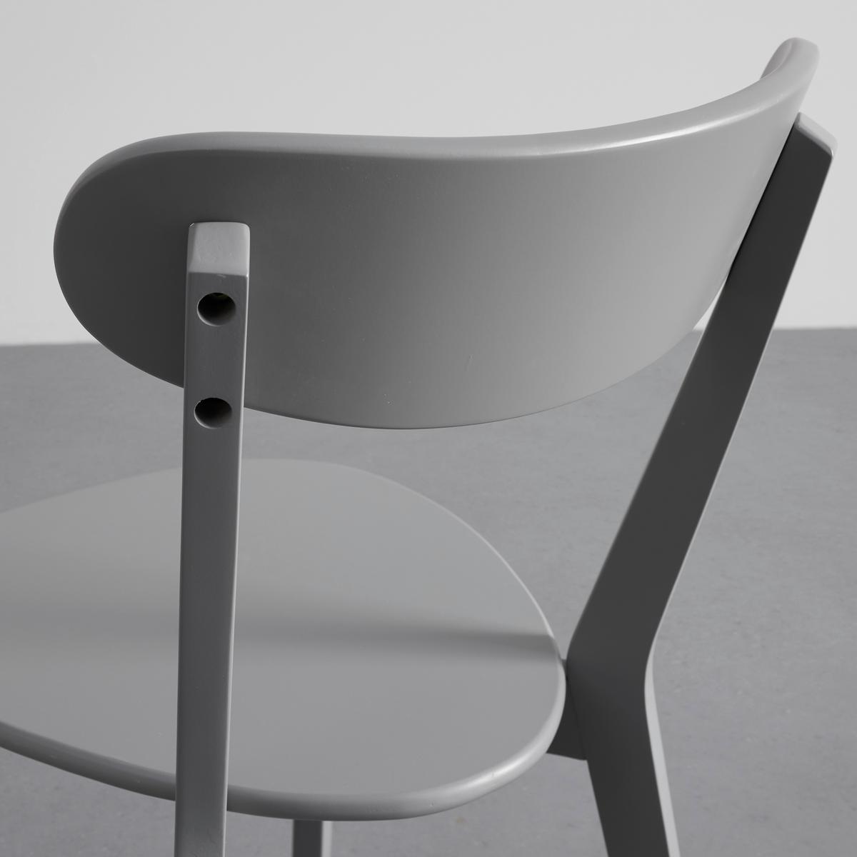 Stuhl-Set Lorca Grau Holz massiv - Grau, MODERN, Holz (45/79/52cm) - Bessagi Home