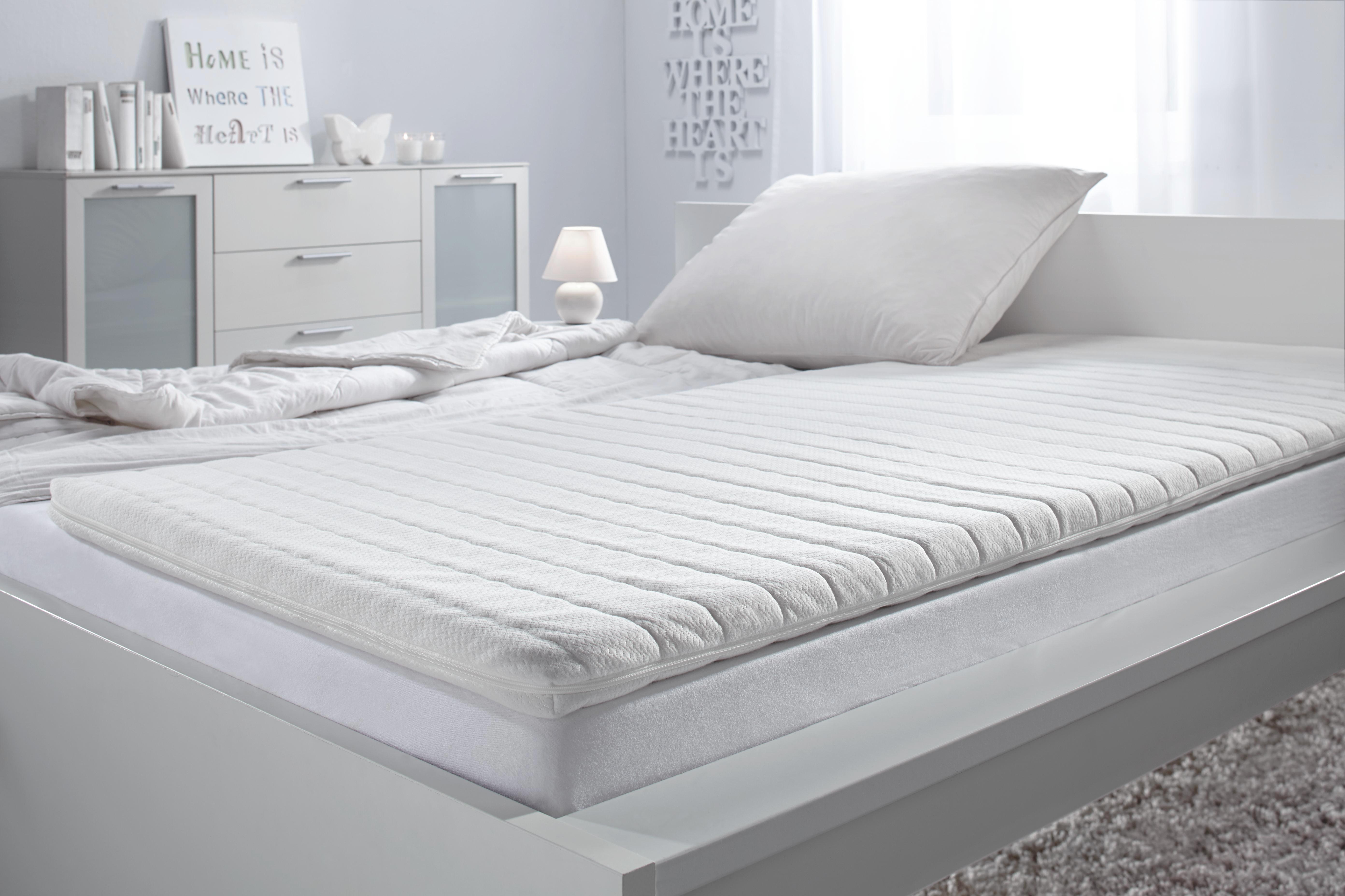 Topper aus Viscoschaum ca. 200x200cm - KONVENTIONELL, Textil (200/200cm) - Nadana