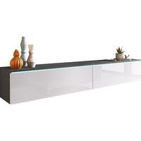 Nizka Omarica Lowa, Antracit, Bela, Led - siva/bela, Trendi, umetna masa/leseni material (180/30/33cm) - P & B