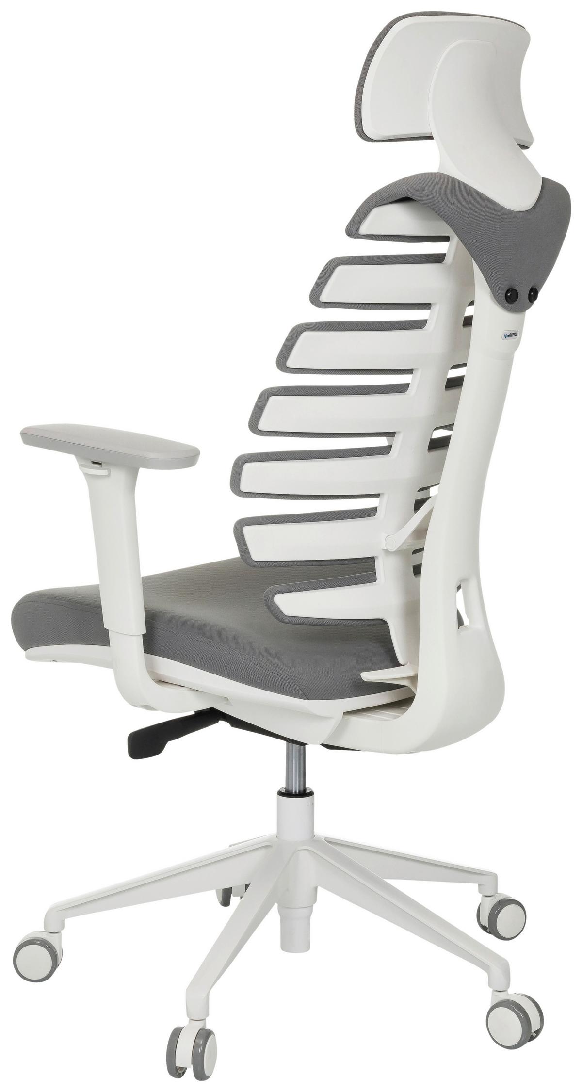 Pisarniški Stol Ergo Line W, Siva - temno siva/bela, Moderno, umetna masa/tekstil (67/116 - 133/65cm) - MID.YOU