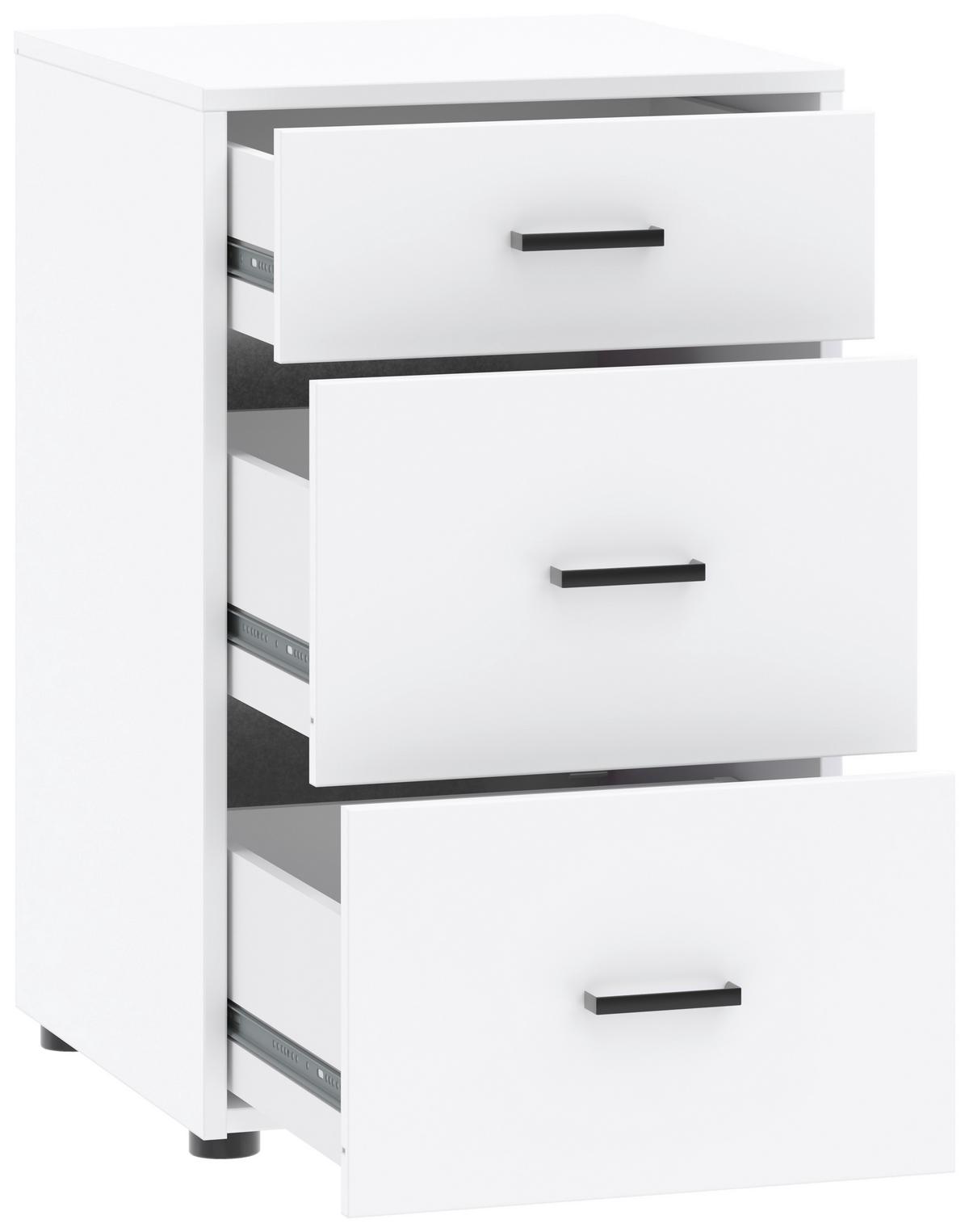 Unterbauschrank Kivo Weiß - Schwarz/Weiß, MODERN, Holzwerkstoff/Kunststoff (45/69,8/52,1cm) - Based