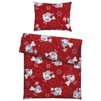 Bettwäscheset Piepmatz - Rot, Konventionell, Textil (160/210cm) - Modern Living