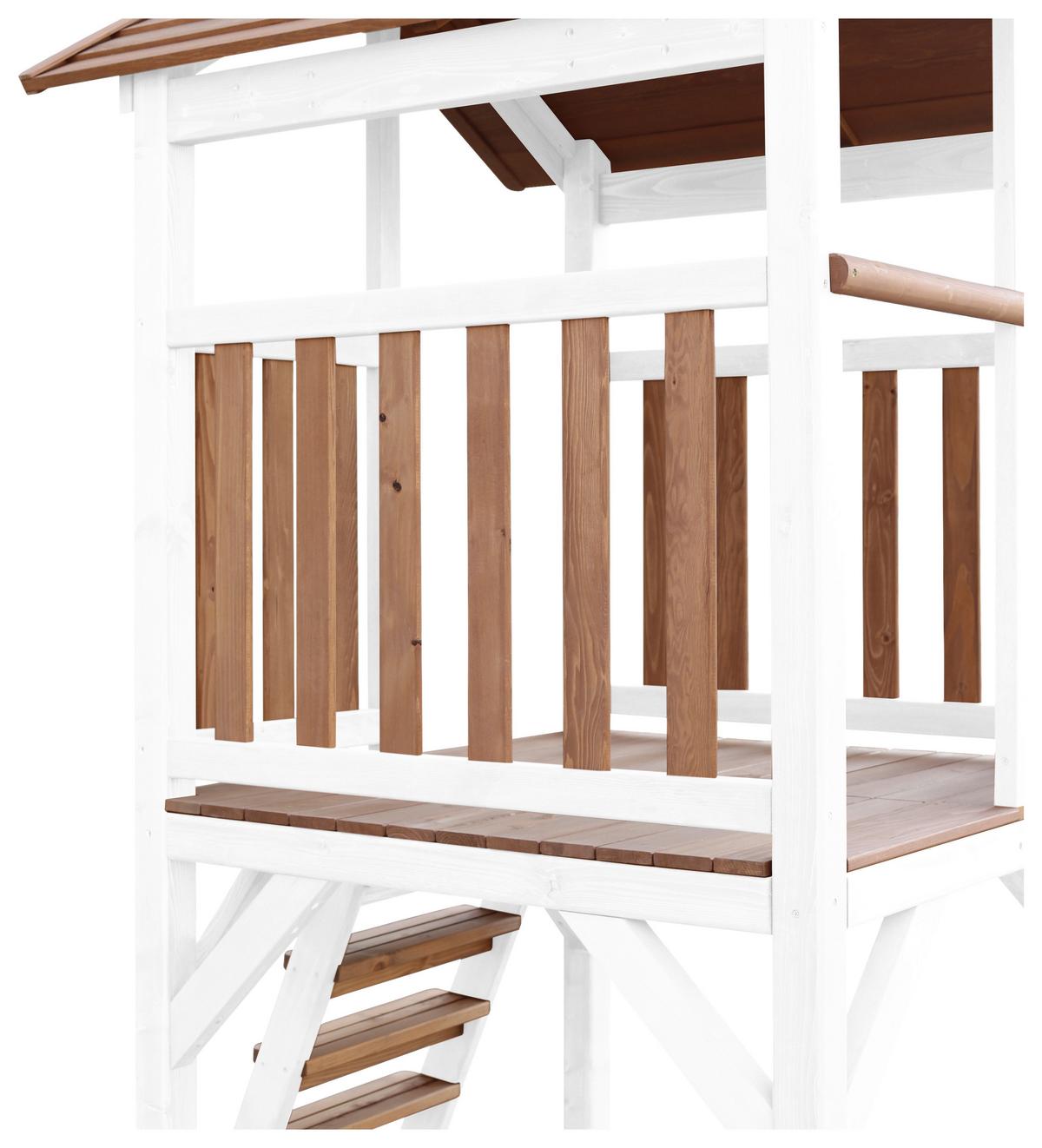 SPIELTURM A025.123.91 - Braun/Weiß, KONVENTIONELL, Holz/Kunststoff (356,6/241,9/349cm) - Ambia Garden