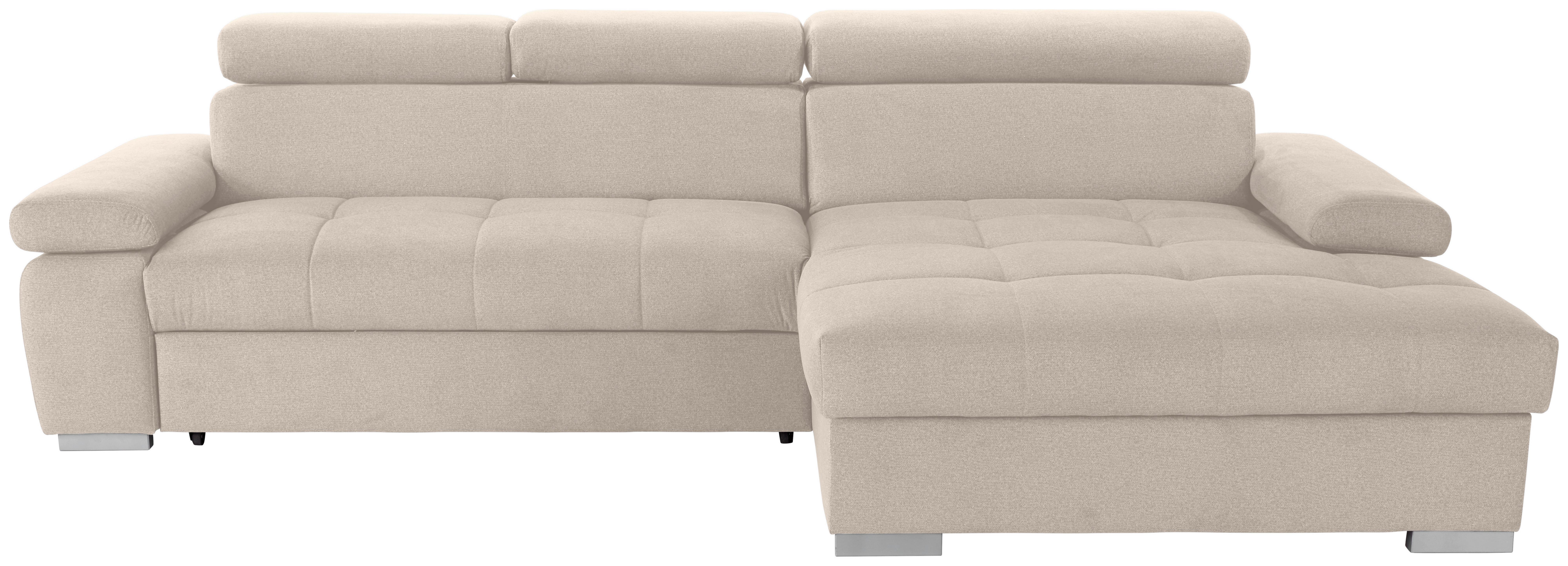 Kutna Garnitura Perry - srebrne boje/bež, Design, tekstil/drvo (292/183cm) - Modern Living