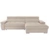 Kutna Garnitura Perry - srebrne boje/bež, Design, tekstil/drvo (292/183cm) - Modern Living
