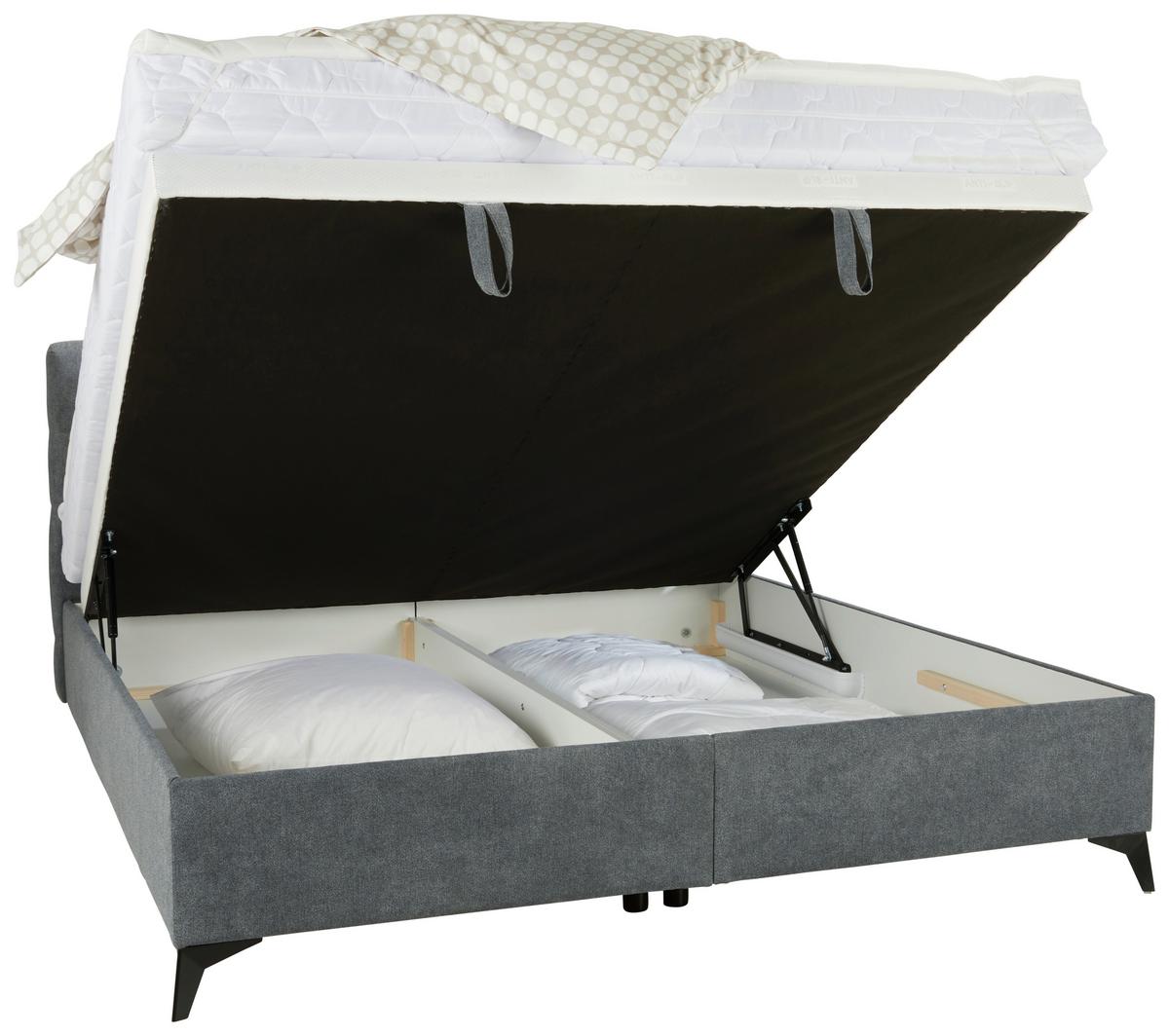 Box Krevet Magic - siva/crna, Konvencionalno, drvni materijal/tekstil (180/200cm) - Modern Living