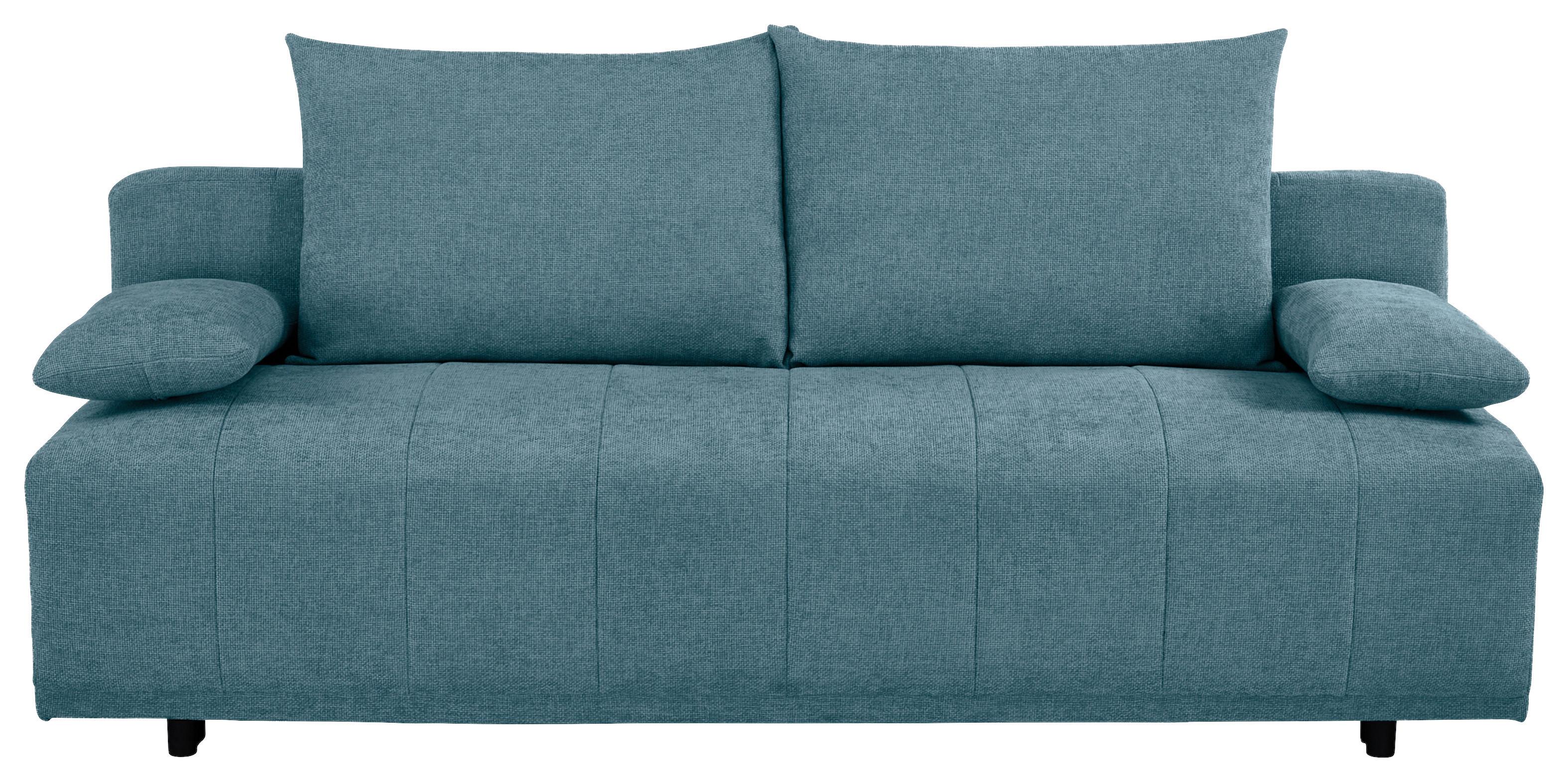 Sofa Daisy - plava/crna, Moderno, drvo/tekstil (194/89/87cm) - Mömax