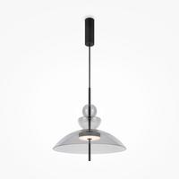 Pendelleuchte Bangkok Grau/Schwarz max. 12 Watt - Schwarz/Grau, MODERN, Glas/Metall (40/68cm) - MAYTONI