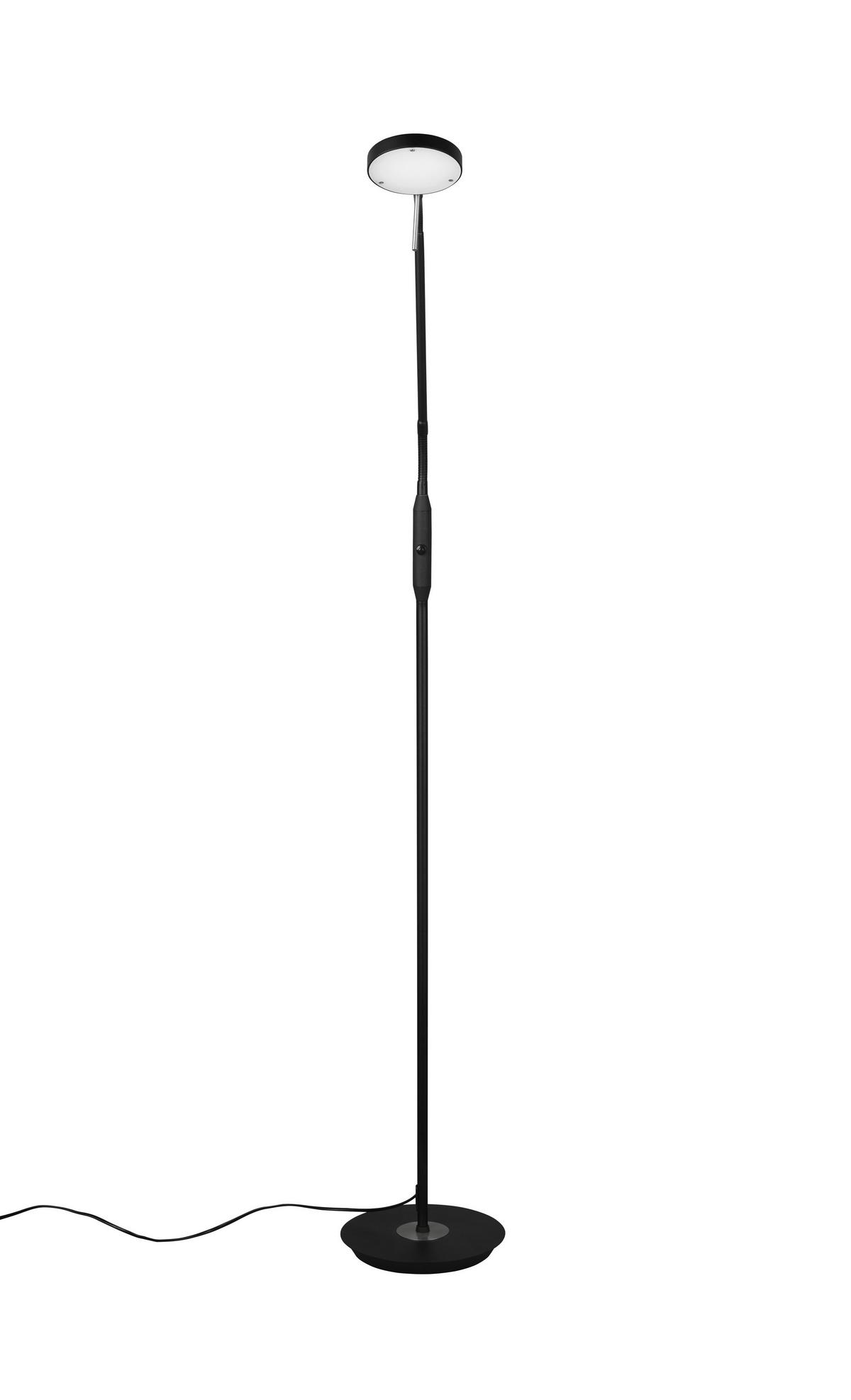 LED-Stehleuchte Monza Schwarz - Schwarz, Basics, Metall (25/145cm) - Trio Leuchten