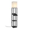 GOLVLAMPA SVEN - vit/svart, Basics, metall/trämaterial (26/160/26cm)