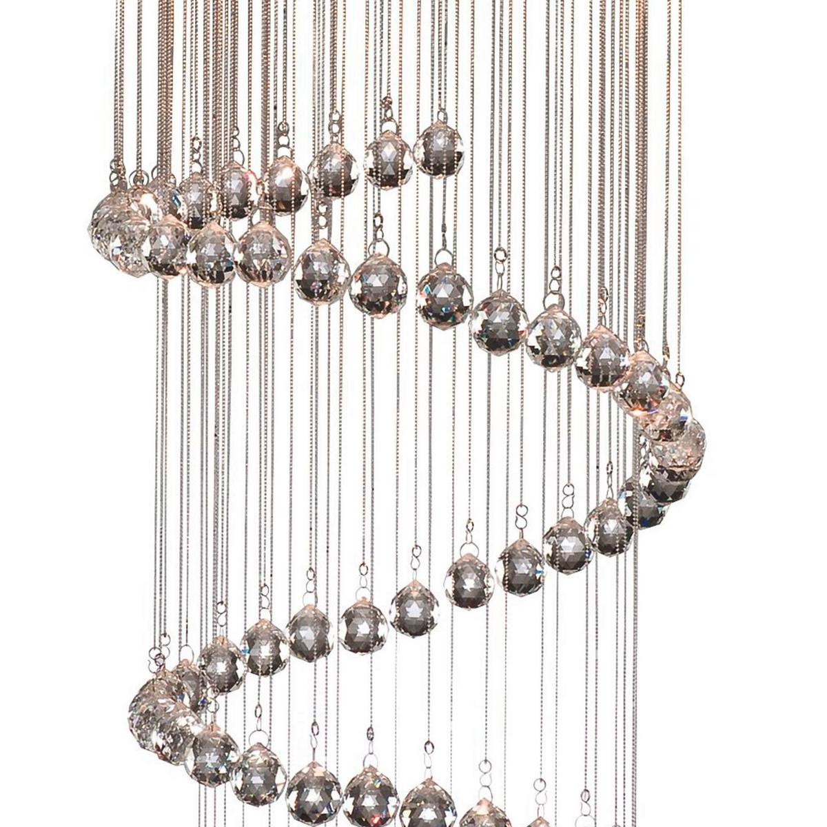 Mennyezeti Lámpa 7743cc Hallway - krómszínű, Design, üveg/fém (39/80cm)